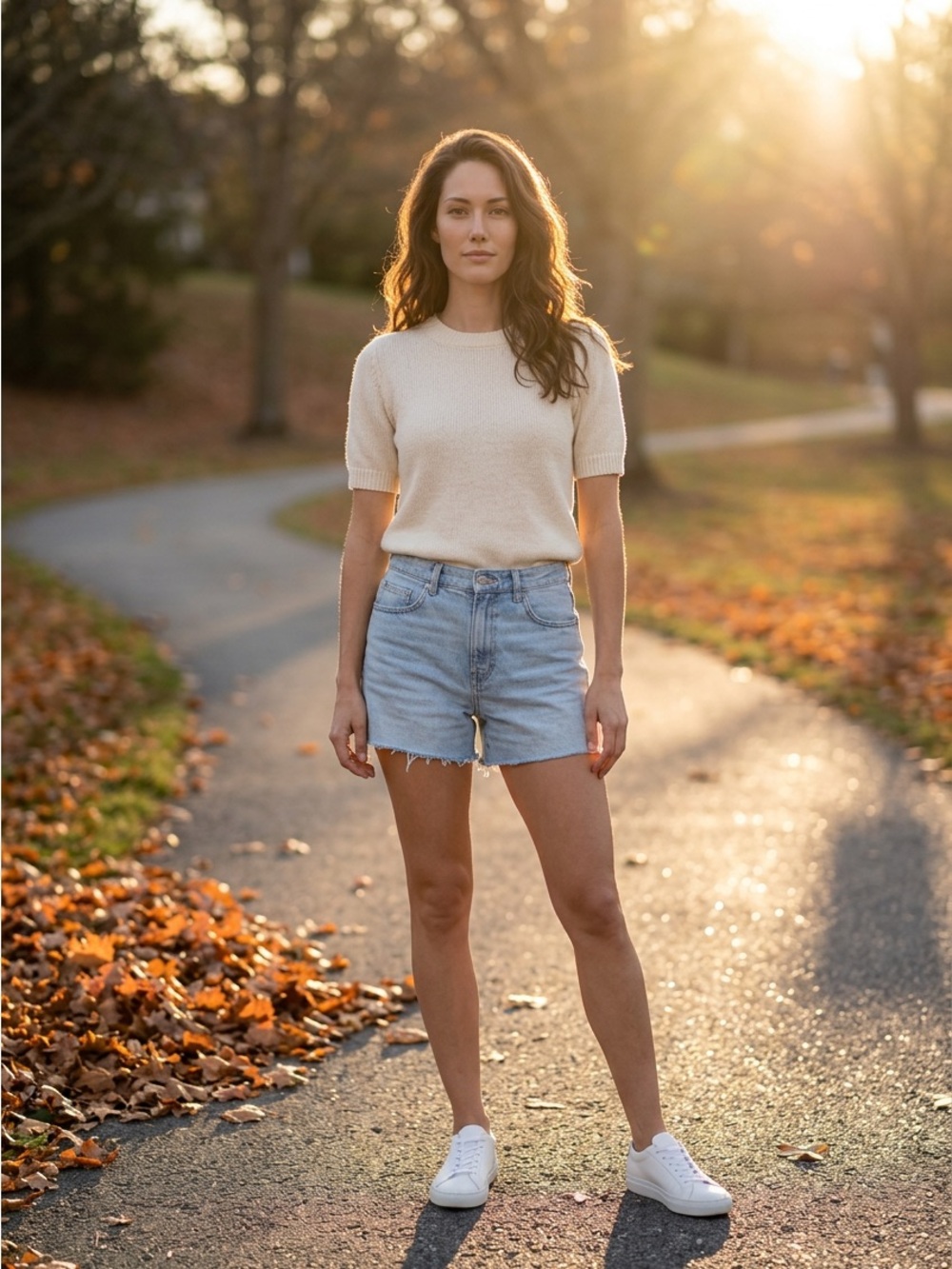 Express Midi High Rise Light Wash Denim Shorts – Size 14